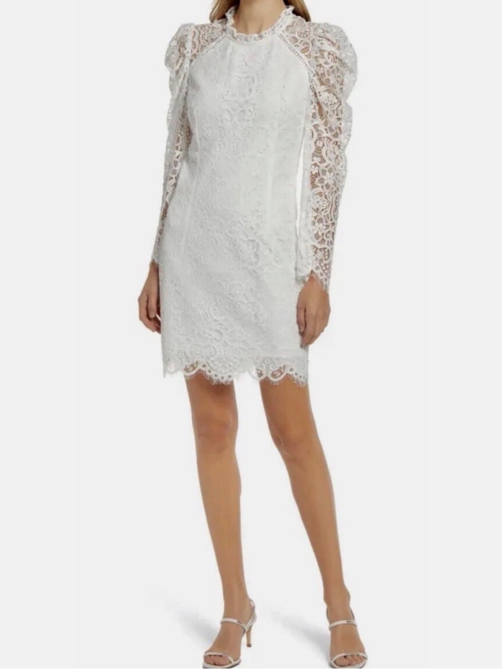 NWT Lilly Pulitzer Averi Coconut Two Tone Carnival Lace Shift Dress Size 10